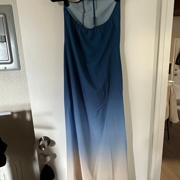 Dress ASOS DESIGN Tall one strap maxi dress in blue ombre print - Medium - Picture 6 of 6